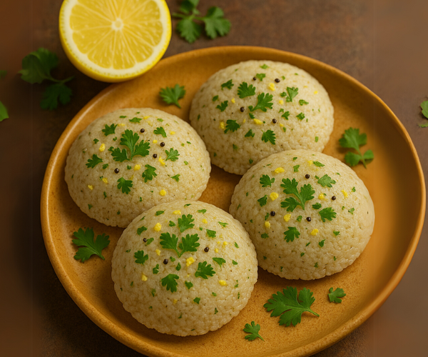 Lemon Coriander Jowar Idli