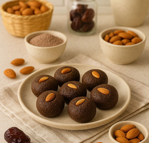 Ragi Almond Date Energy Bites (No Bake)