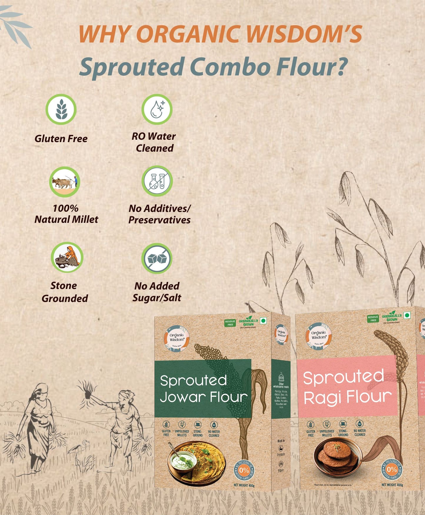 Sprouted Ragi & Jowar Flour