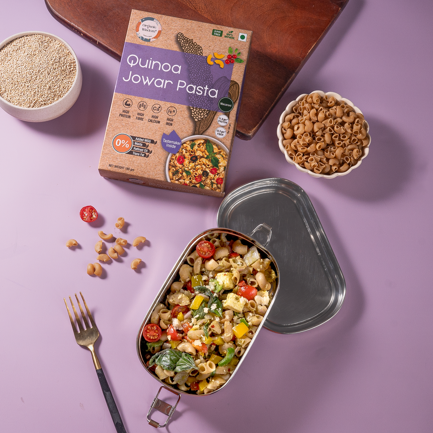 Multi Millet Penne & Quinoa Jowar Macaroni Pasta