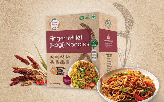 Heathy nutrients and protein rich ragi noodles by Organic Wisdom