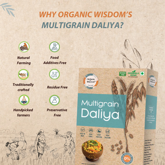 Daliya makes breakfast better with natural fiber and plant protein.