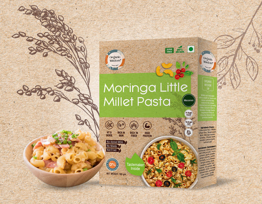 A healthy twist to pasta with moringa little millet