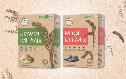 Jowar idli and Ragi idli Combos of millet idli