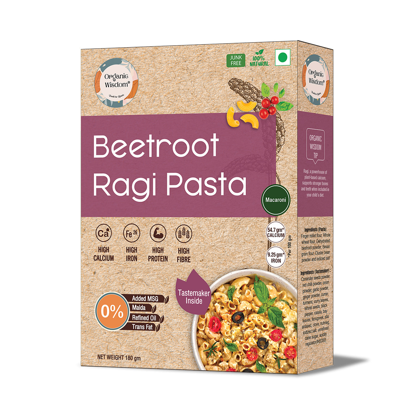 Beetroot Ragi Pasta