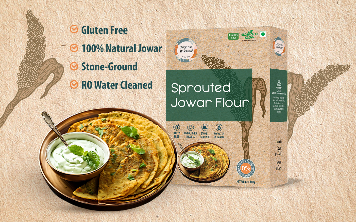 Sprouted Jowar Flour