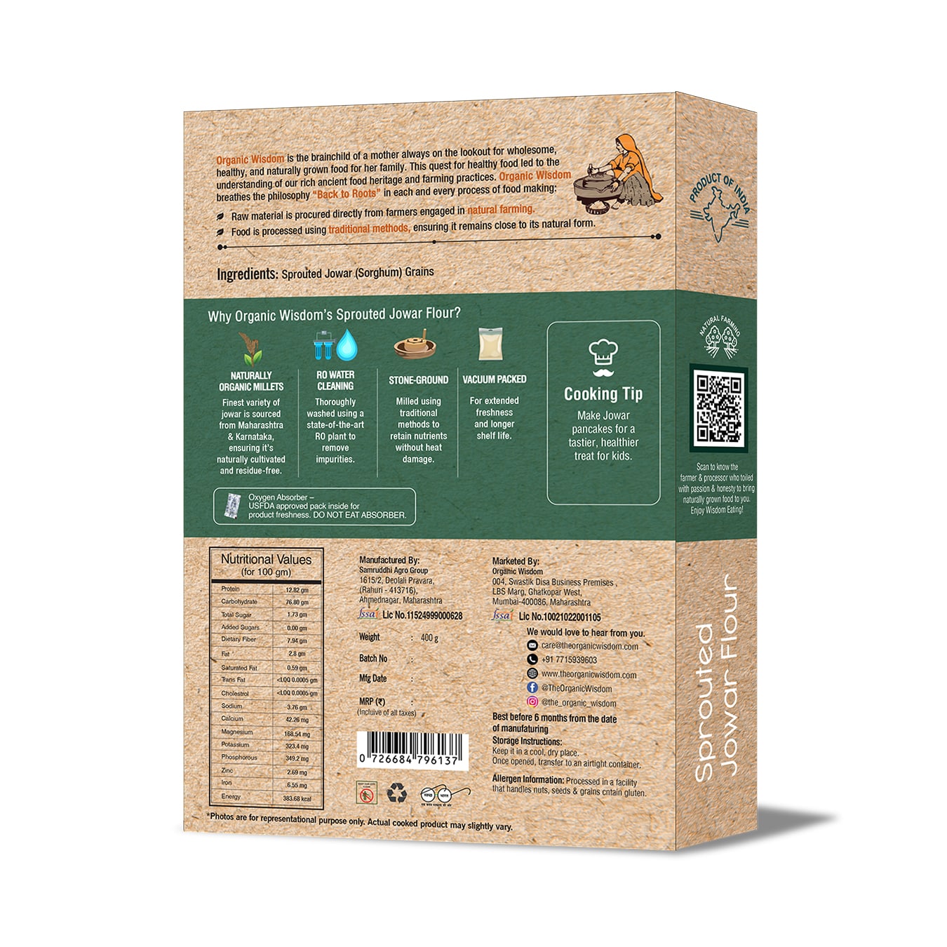 Sprouted Jowar Flour