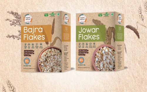 Make your breakfast with Bajra and Jowar flakes with Organic Wisdom