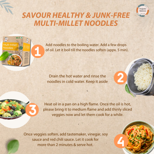 Easy to cook and tasty multi millet noodles