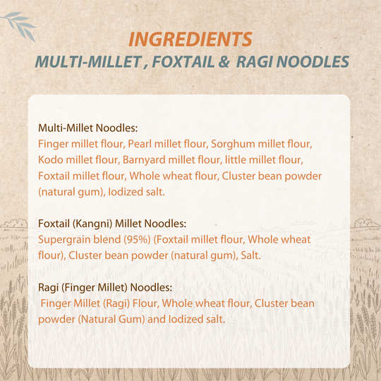 Packed with healthy millets and super grains Organic wisdom Millet noodles makes you love noodles in healthy yet tasty way