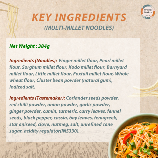Enjoy tasty noodles with zero maida and full of millet goodness