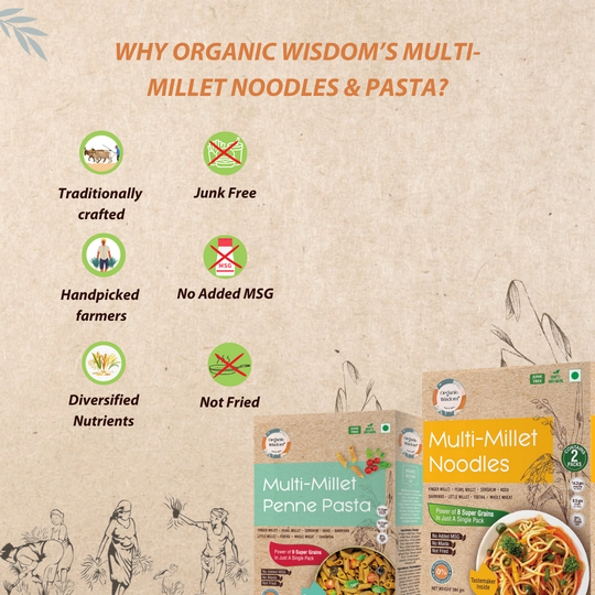 No maida, no junk and  no msg - just pure millet comfort food