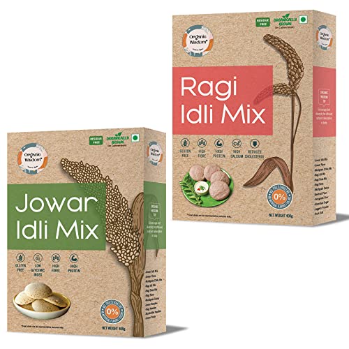 Organic wisdom presents Jowar idli and Ragi idli combo