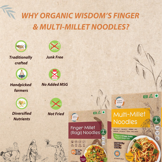 Organic Wisdom noodles combo made for clean eating and strong living