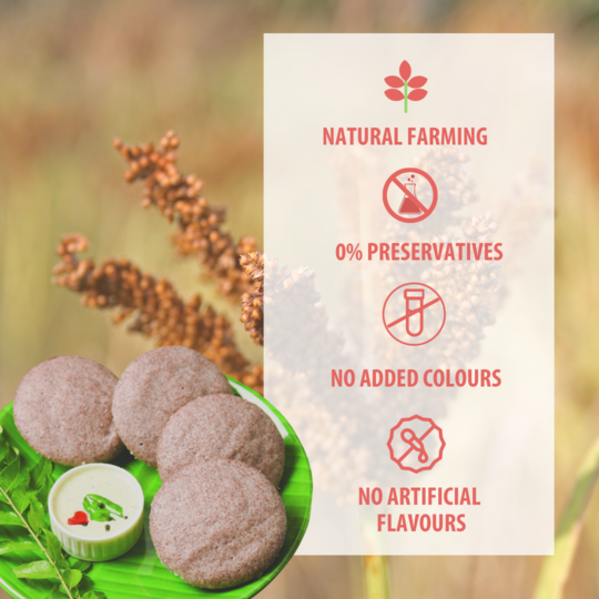 The Organic Wisdom Ragi Idli Mix blends tradition with clean nutrition.