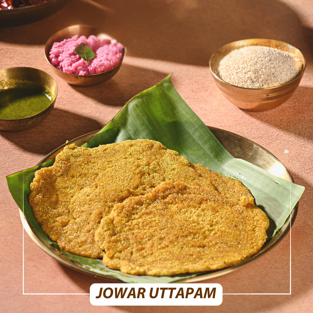 Use Organic wisdom Healthy millet jowar rava to prepare tasty jowar uttapam