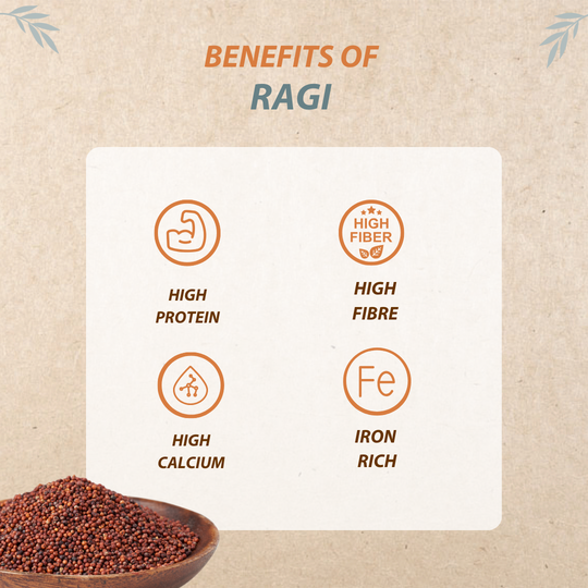 The Organic Wisdom brings you pure, nutrient-dense Ragi Rava.