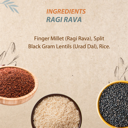 Wholesome, gluten-free rava made from pure finger millet.