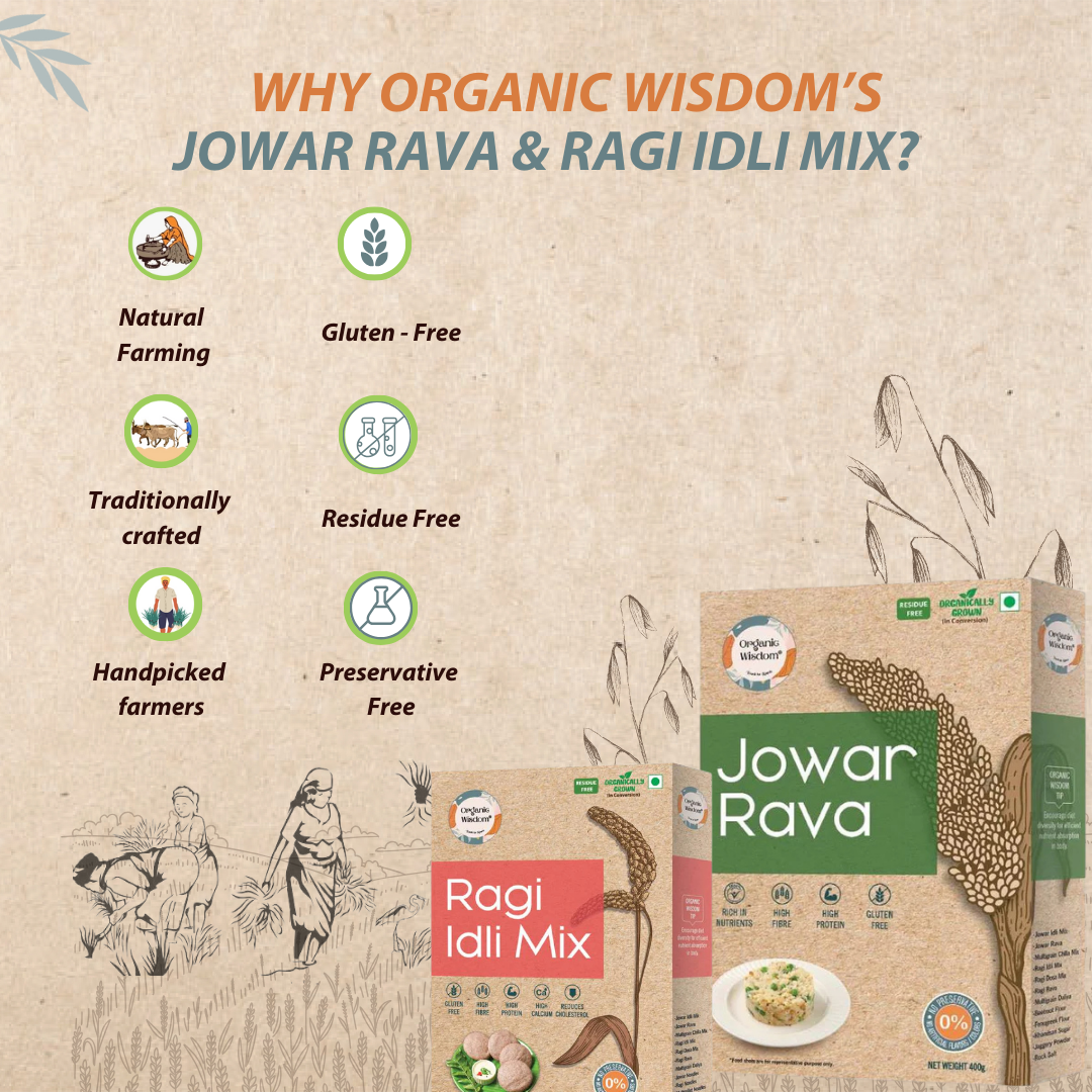 Why Organic Wisdom Jowar Rava & Ragi Idli mix is wholesome millet-based combo to support weight loss and energy.