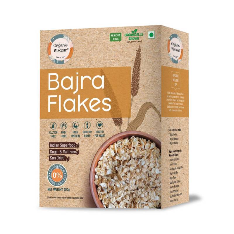 Protein and Calcium filled, organic made bajra flakes