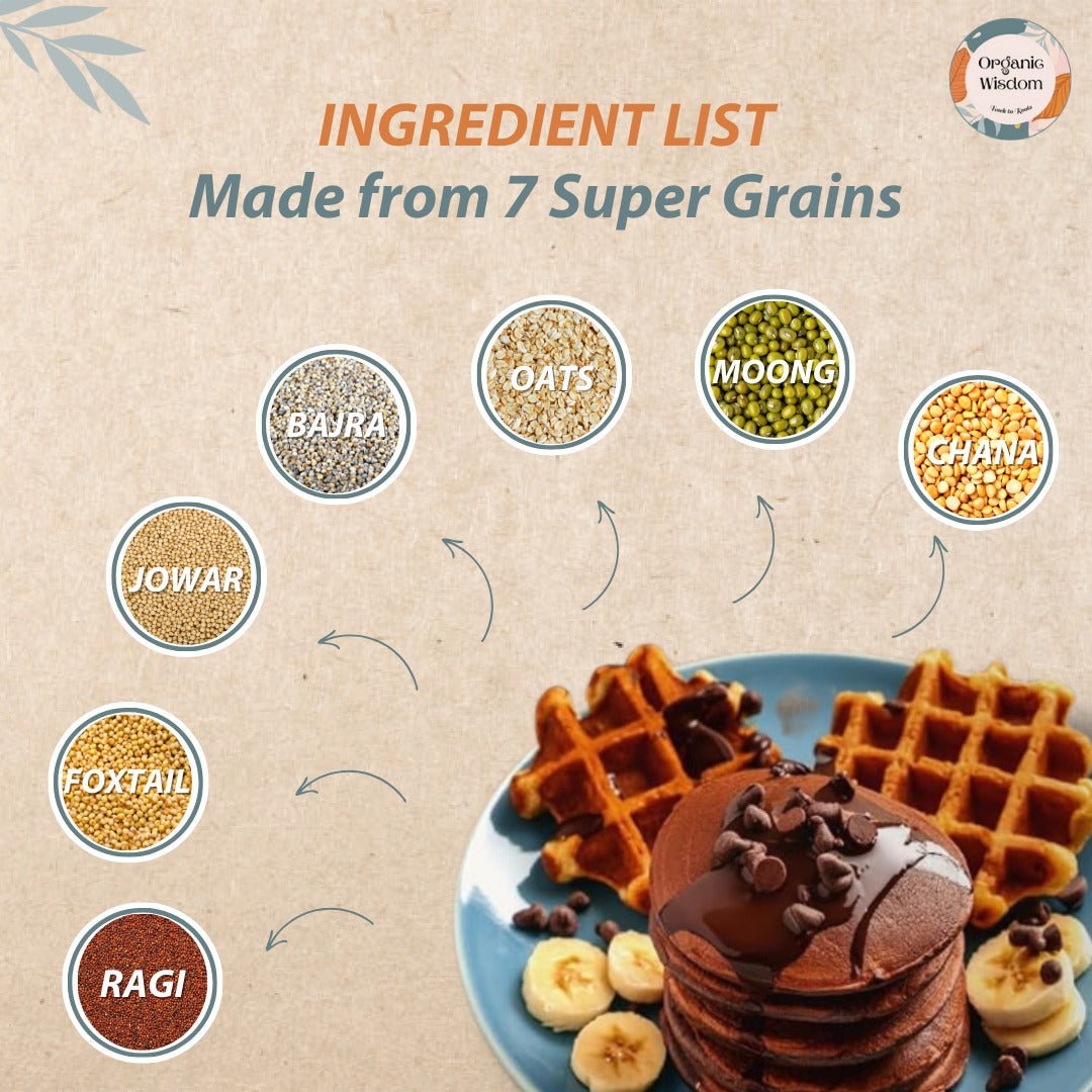 A healthy pancake made with millet and ripe bananas.