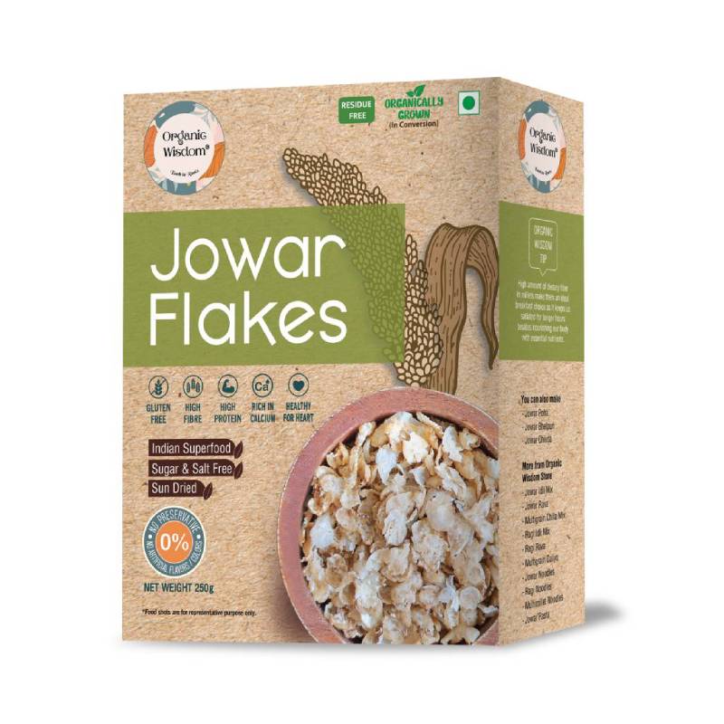 The Organic Wisdom Jowar flakes for healthy breakfast