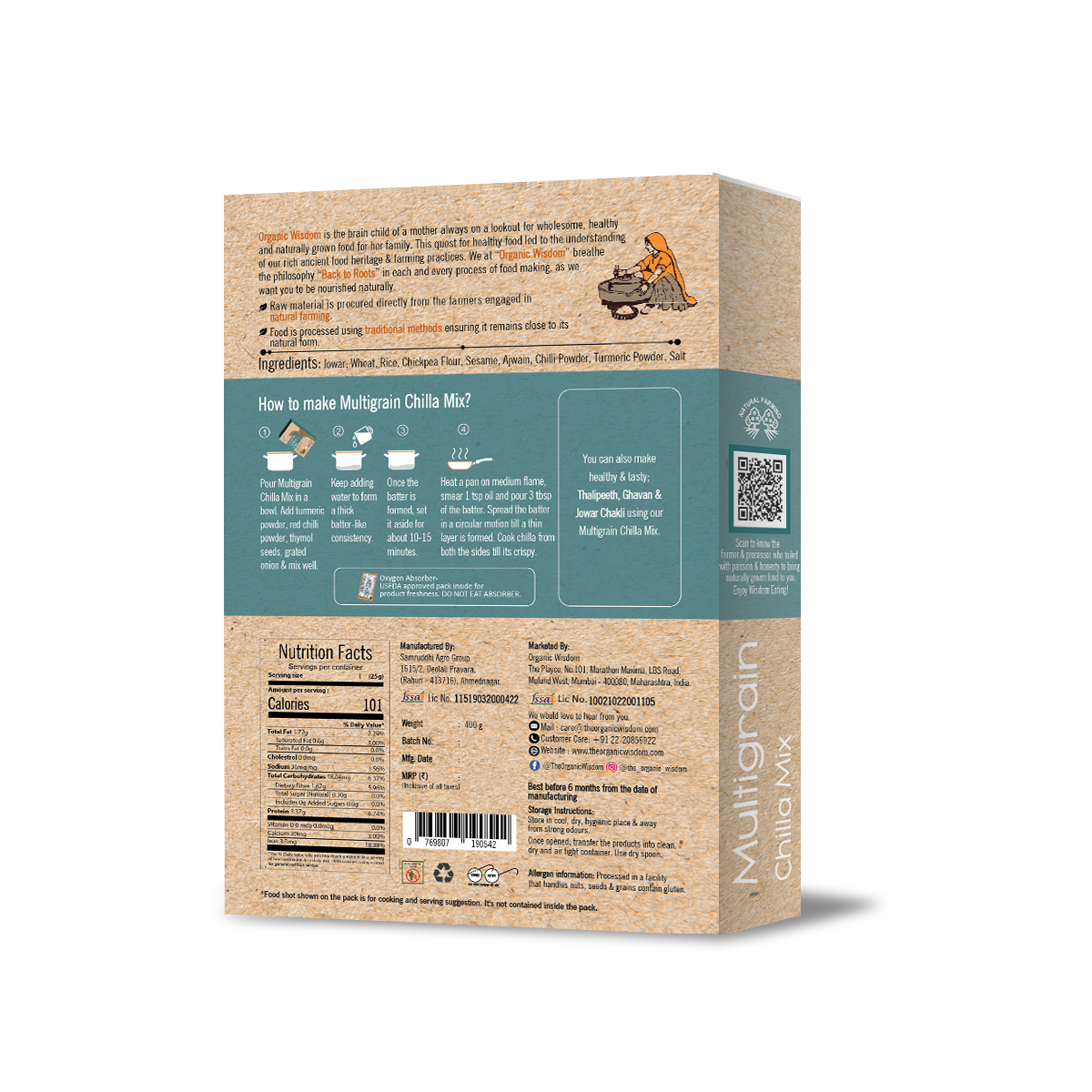 Organic Wisdom Multigrain Chilla Mix