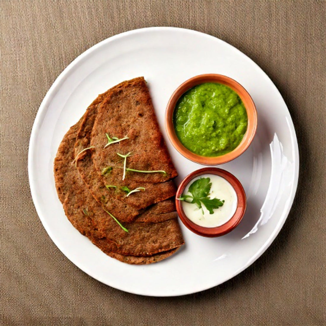 Masala Sprouted Jowar Chilla