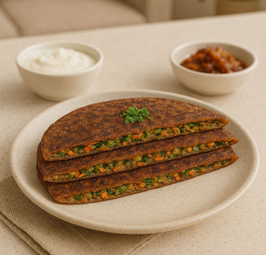Stuffed Ragi Vegetable Paratha