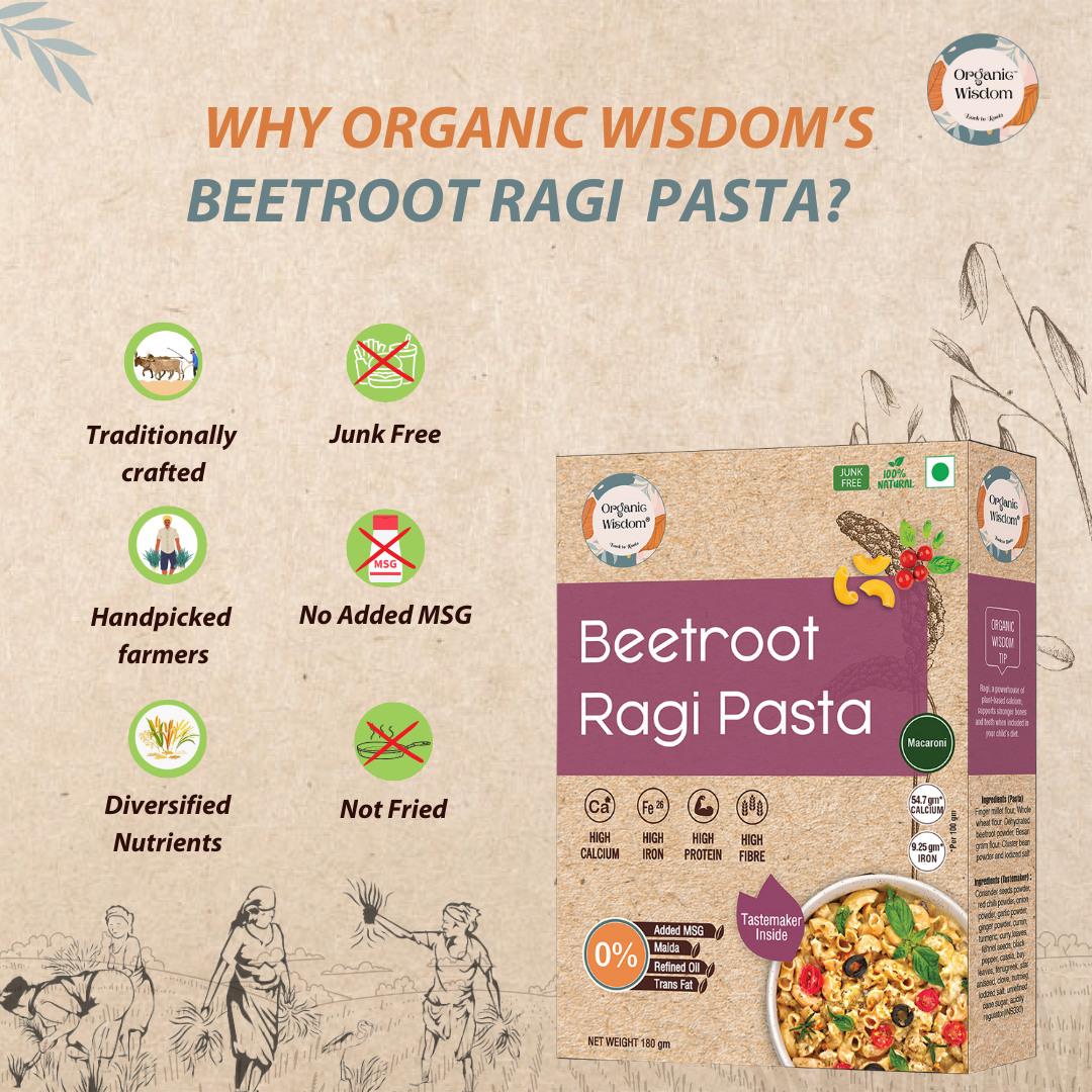 Beetroot Ragi Pasta