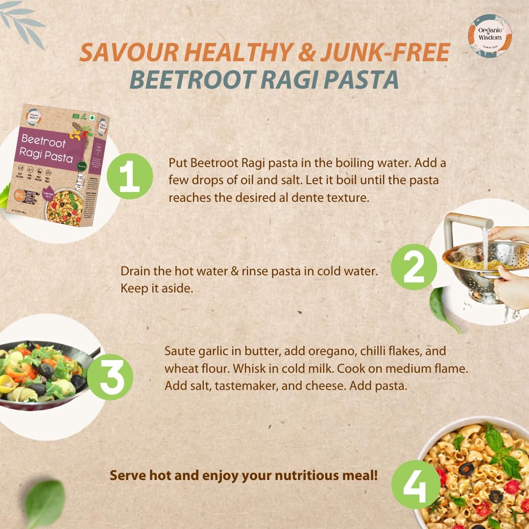 Beetroot Ragi & Quinoa Jowar Pasta
