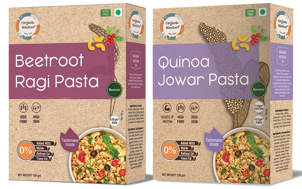 Beetroot Ragi & Quinoa Jowar Pasta