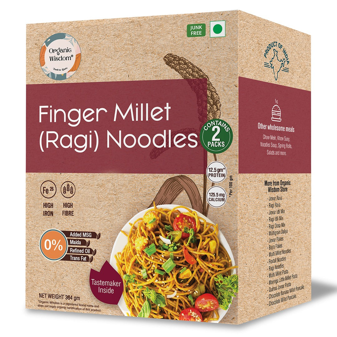Ragi Noodles — Finger Millet, Jowar & Whole Wheat Blend, 180g