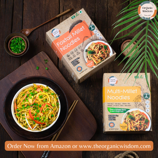 Switch to this Organic wisdom's millet noodle combo for guilt-free meals