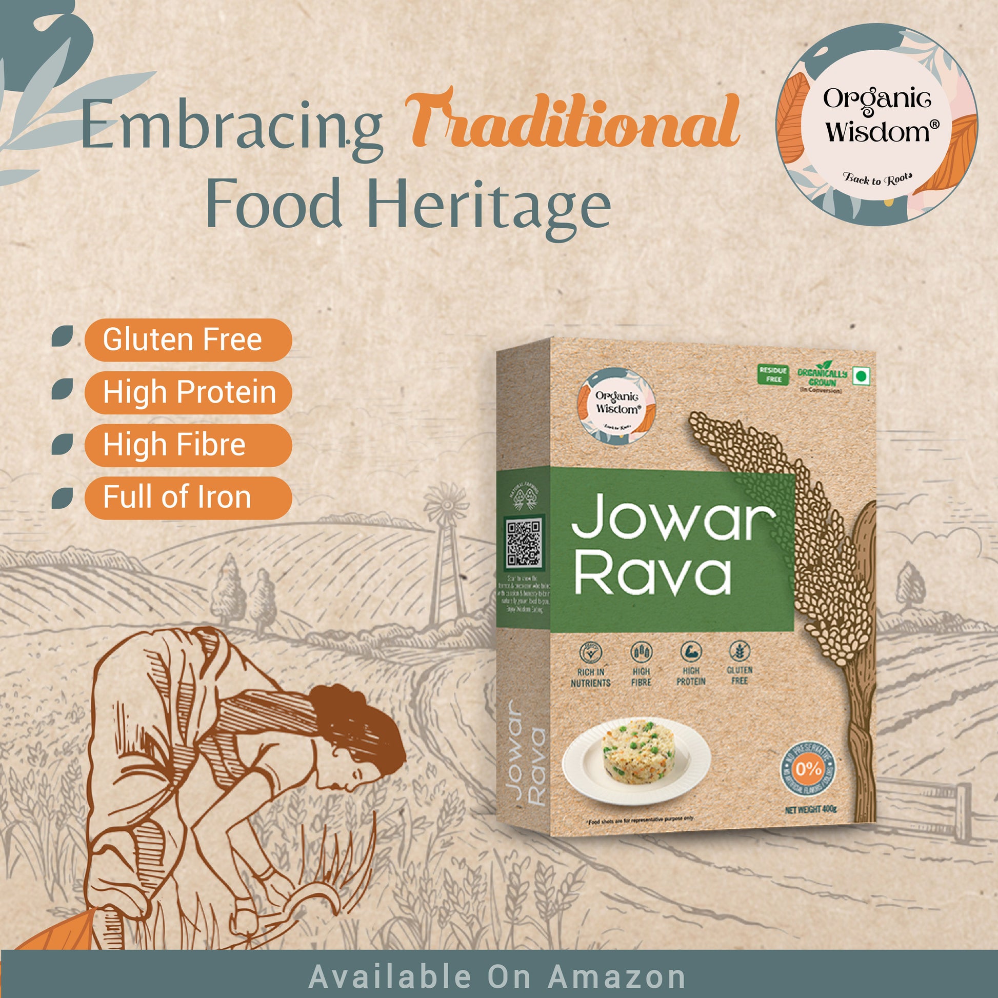 Organic wisdom's millet Jowar rava is packed with insane benefits 