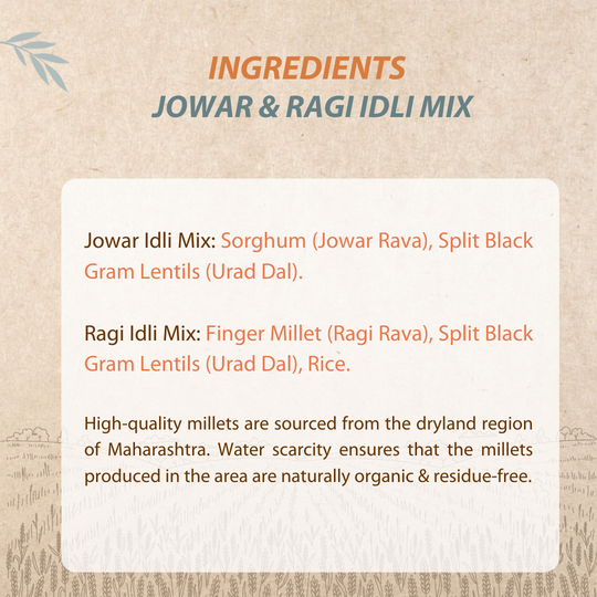 High Quality Millet made Jowar and Ragi idli mix