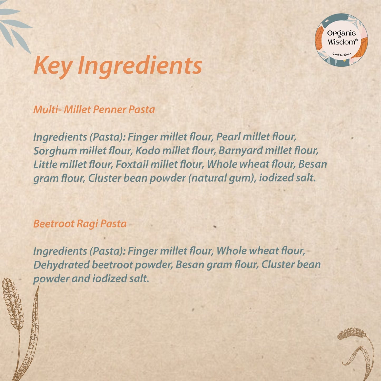Multi Millet Penne & Beetroot Ragi Pasta