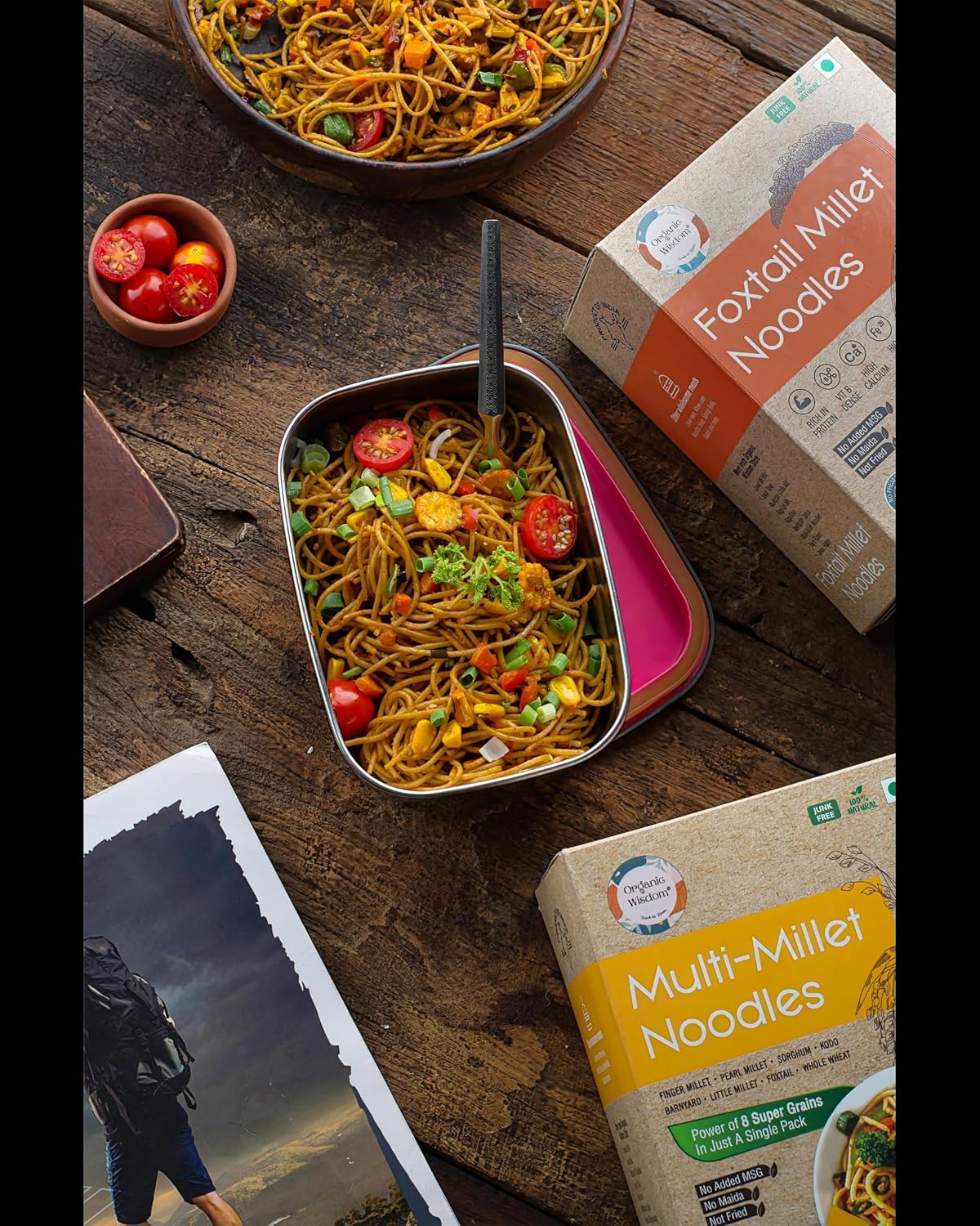 Millet Noodles & Pasta Combo Pack of 7 — 3 Millet Noodles + 4 Millet Pastas