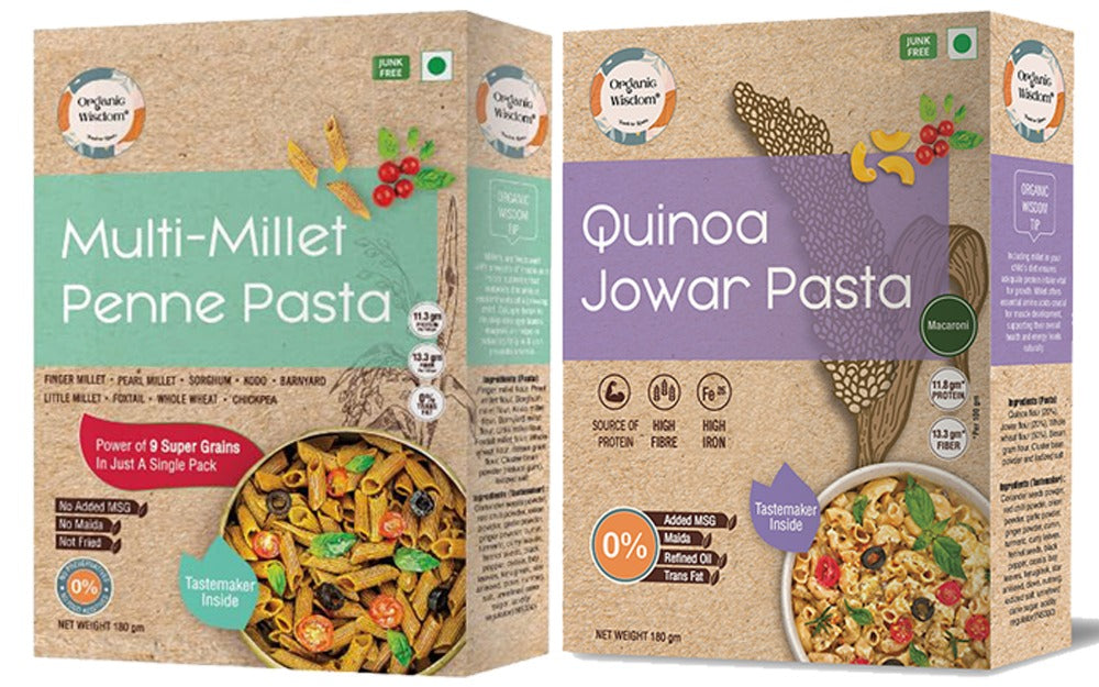 Multi Millet Penne & Quinoa Jowar Macaroni Pasta