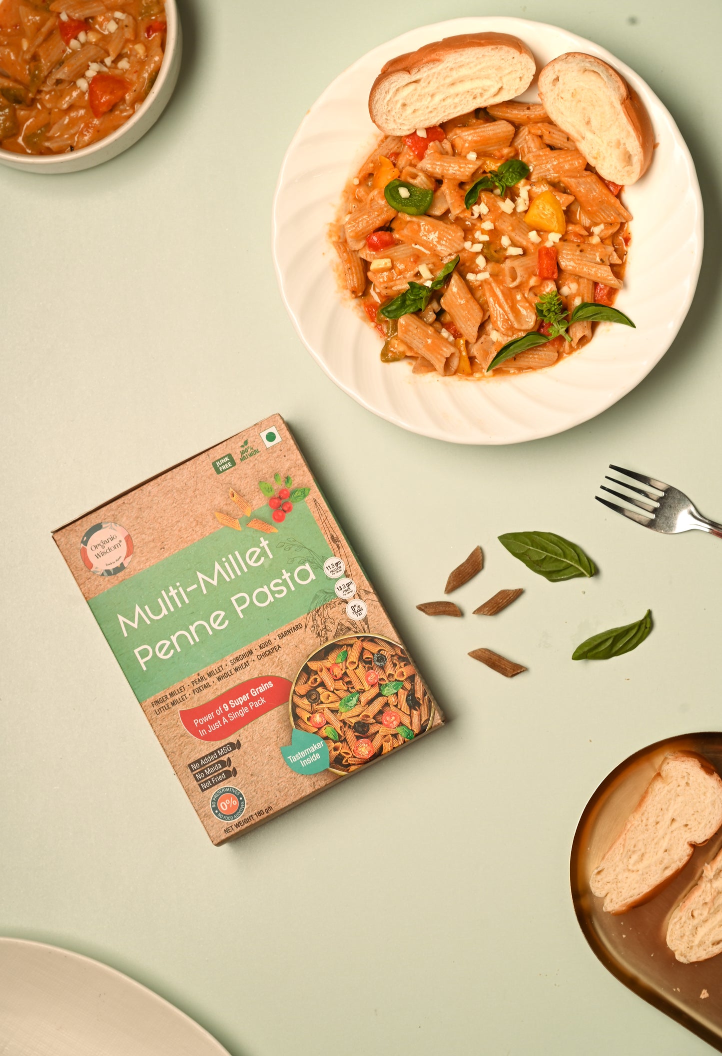Make your pasta healthy with Organic Wisdom's Multi millet penne pasta