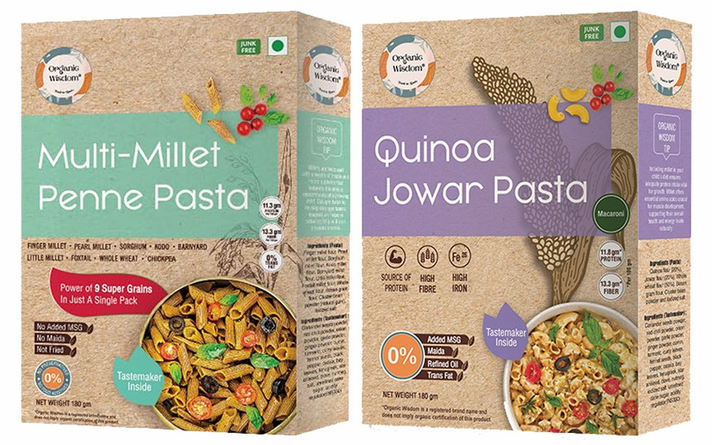 Multi Millet Penne + Quinoa Jowar Macaroni Combo — 2-Pack