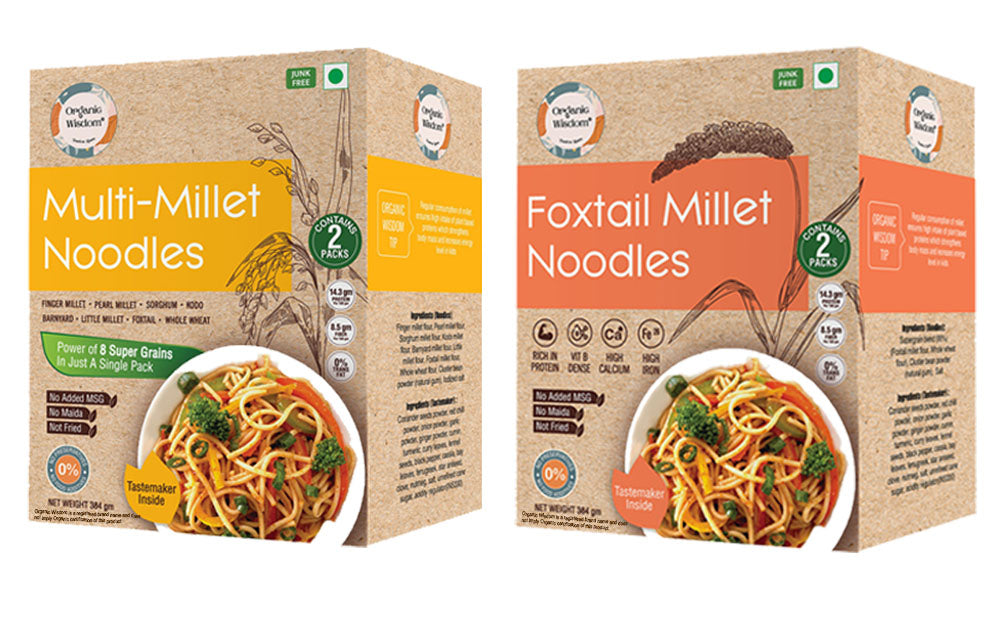 Multi-Millet Noodles + Foxtail Millet Noodles Combo (Best Seller) — Millet & Whole Wheat Blends, 2-Pack