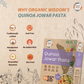 Organic Wisdom's Quinoa Jowar Pasta helps you fill your meal and cravings with nutrition and fibers