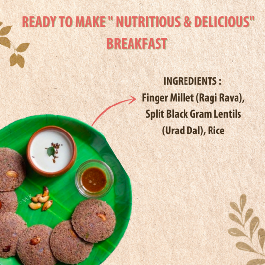 The Organic Wisdom makes healthy eating simple with instant ragi idli.

