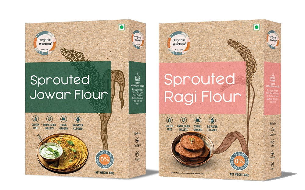 Sprouted Ragi & Jowar Flour (Atta)