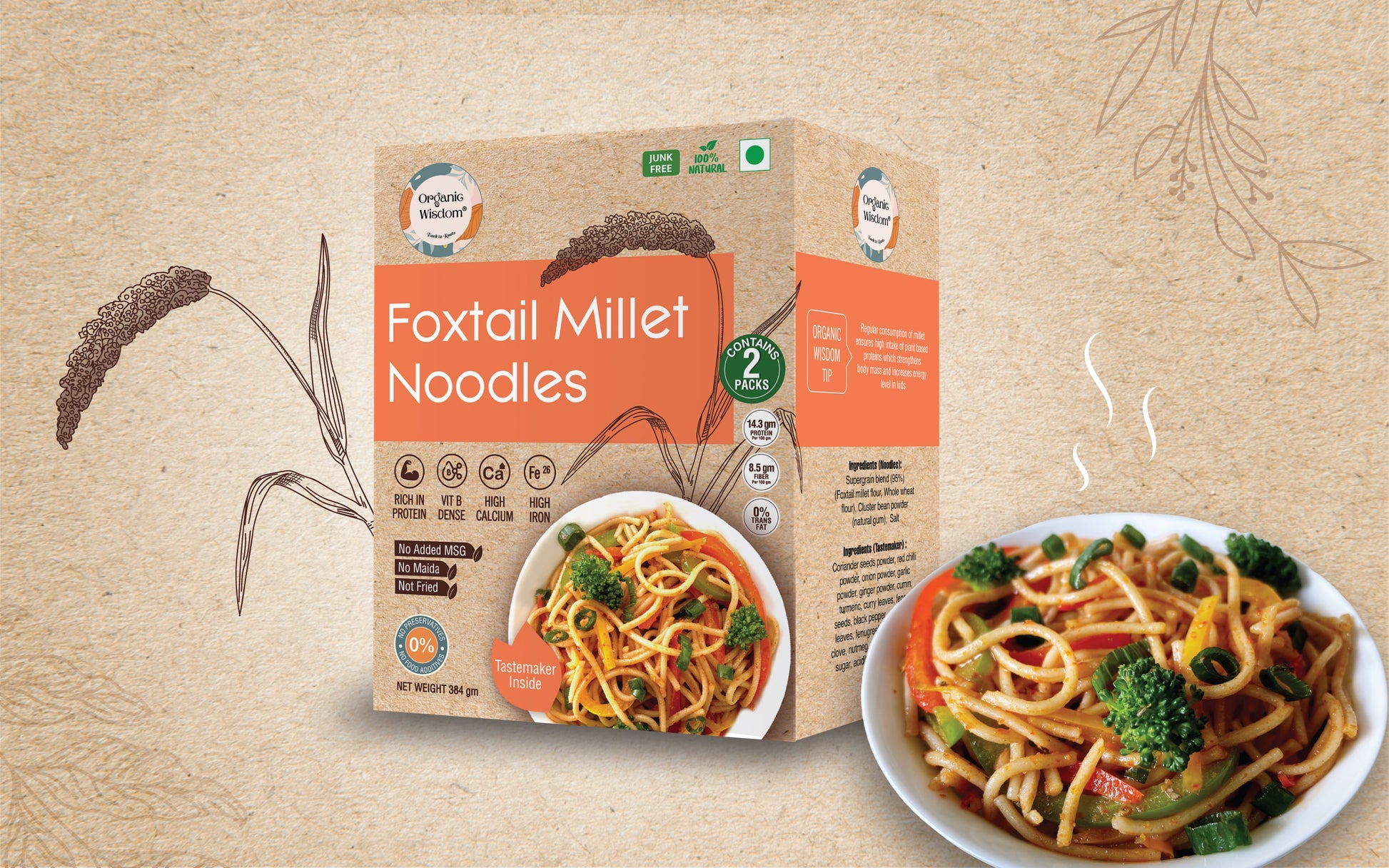 Wholesome millets noodles that makes your love noodles without any guilt