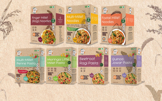 Millet Noodles & Pasta Combo Pack of 7 — 3 Millet Noodles + 4 Millet Pastas