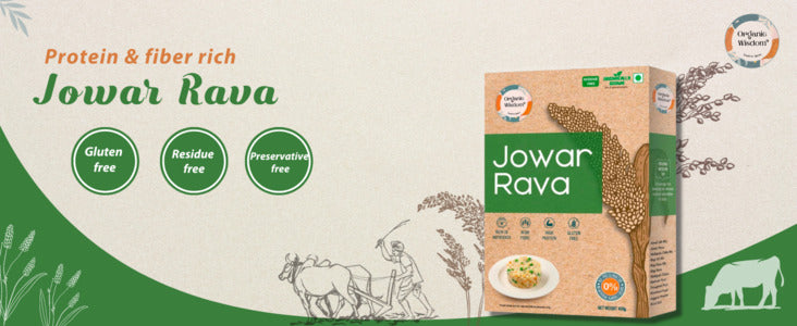 Organic wisdom gluten and residue free Jowar millet rava