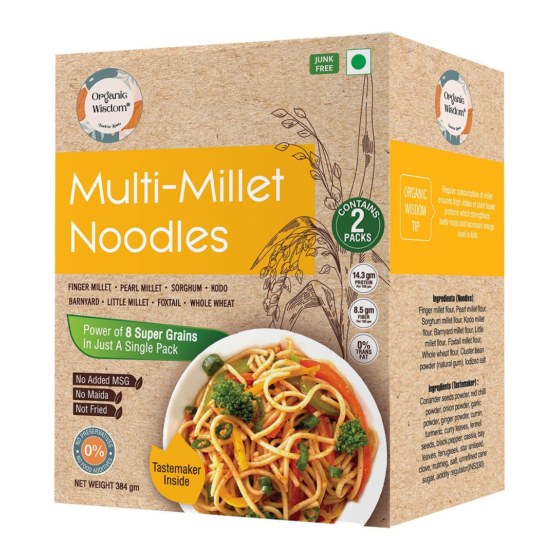 Multi-Millet Noodles — 7-Millet Blend with Whole Wheat, Maida-Free, No MSG