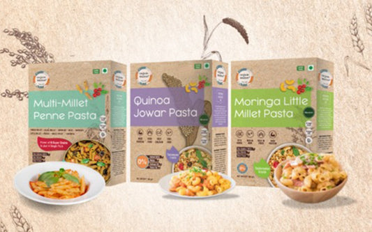 Millet Pasta Combo : Multi Millet Penne, Moringa Little Millet & Quinoa Jowar Pasta (180g each)